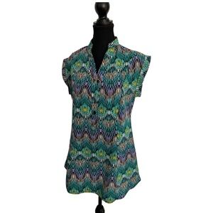 I&M collection Stylish Multicolor Patterned Women's Top size medium